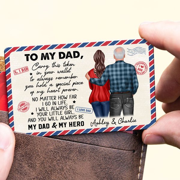 Carry This Token In Your Wallet Envelope Personalized Metal Wallet Card Sale