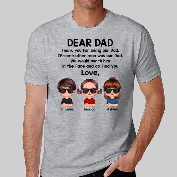 Dear Dad From Doll Kids Funny Father‘s Day Gift For Dad Personalized Shirt Sale - Image 2