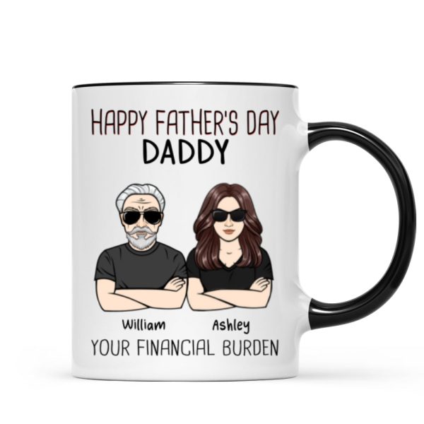 Happy Father‘s Day From Financial Burden Gift For Dad Personalized Mug Online - Image 5