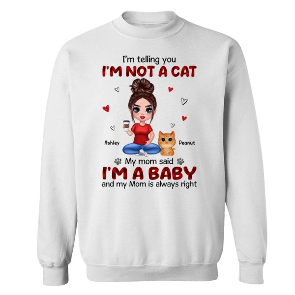 Multiple Patterns I‘m Not A Cats Watercolor Cute Cats Personalized Shirt For Sale - Image 3