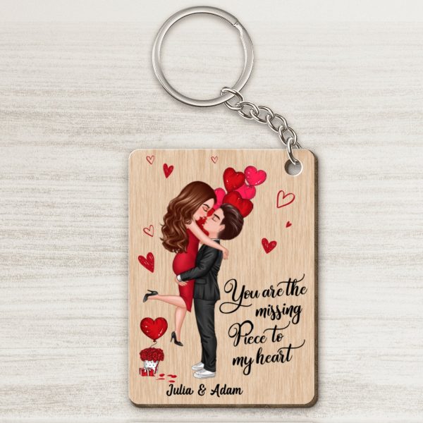 Doll Couple Couple Hugging Kissing Balloon The Missing Piece Together Since Personalized Wooden Keychain Online - Image 4