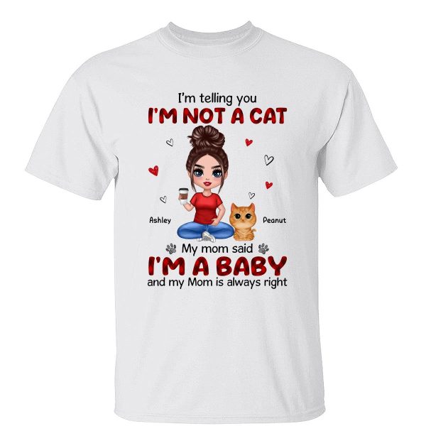 Multiple Patterns I‘m Not A Cats Watercolor Cute Cats Personalized Shirt For Sale