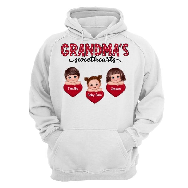 Grandma‘s Sweethearts Cute Kids On Hand Personalized Shirt Supply - Image 4