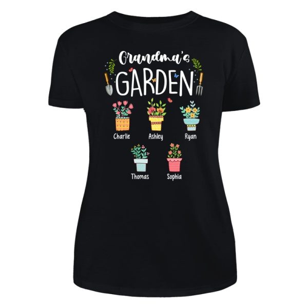 Grandma‘s Garden Doll Grandma Personalized Shirt Discount - Image 5