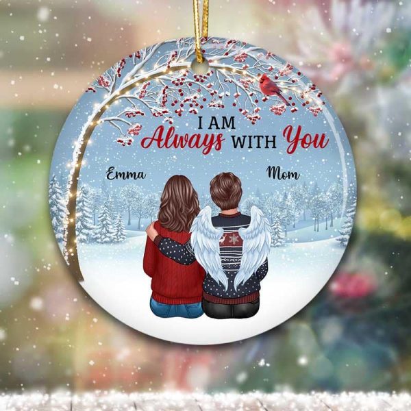 Cardinal Berry Tree Always With You Family Memorial Circle Personalized Ornament Fashion - Image 2