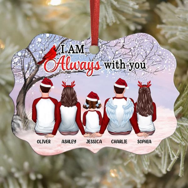 Family Pajamas Sitting Blossom Tree Personalized Christmas Ornament For Discount - Image 2