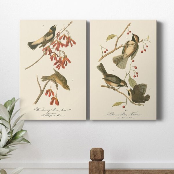 60  H x 40  W x 1  D Wandering Rice Bird - 2 Piece Painting Set on Canvas MRM4152 Cheap