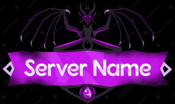 Ender Dragon Server Logo Fashion